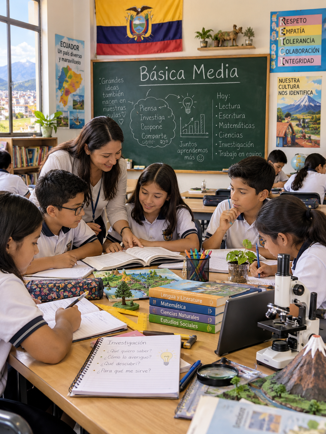 Niños en actividades educativas